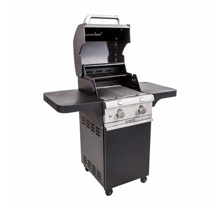 Saber Deluxe 2-Burner Infrared Gas Grill – Black Compact Propane BBQ Grill