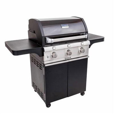 Saber Deluxe 3-Burner Infrared Gas Grill – Black Propane BBQ Grill