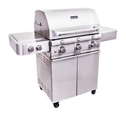 Saber Premium 3-Burner Infrared Gas Grill – Stainless Steel Propane BBQ Grill
