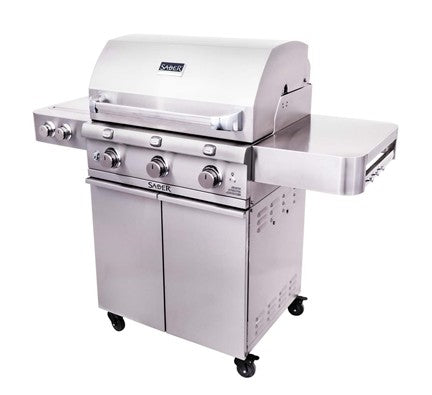 Saber Premium 3-Burner Infrared Gas Grill – Stainless Steel Propane BBQ Grill
