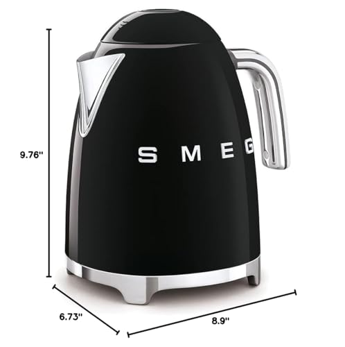 50's Retro Style Electric Water Kettle with Automatic Shutoff Black