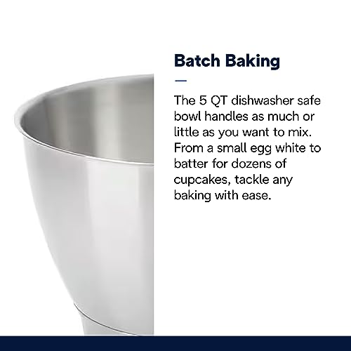 Kitchen Machine, Stainless Steel - 5 qt - Kitchen Mixer 800W