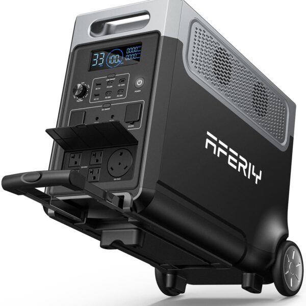 AFERIY 3840Wh Portable Power Station – Expandable to 11520Wh LiFePO4 Solar Generator for Home Backup