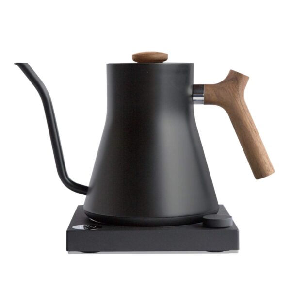 Stagg EKG Electric Gooseneck Kettle Matte Black With Walnut Handle