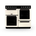 Dual Fuel Range Cooker 100cm Freestanding 7 Burners 2 Ovens Cream