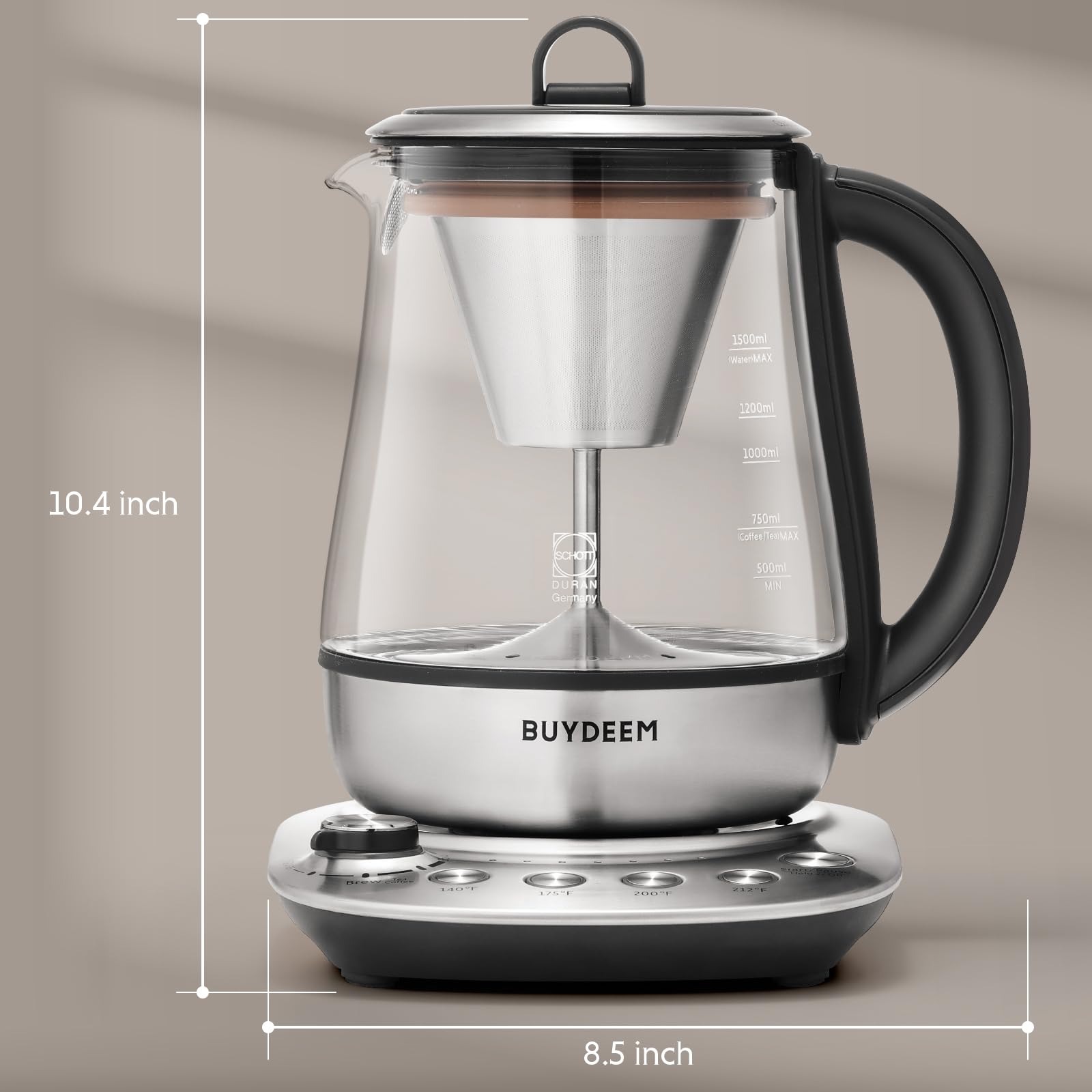 K176 Tea Maker, Multifunctional Stainless Steel Electric Kettle