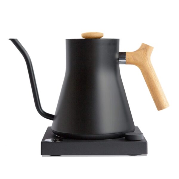Stagg EKG Electric Gooseneck Kettle  Matte Black With Maple Handle
