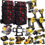 DEWALT 20V MAX XR 13 Tool Combo Kit with 3 x 5.0Ah Batteries & 2 Rolling Toolboxes – Cordless Power Tool Set