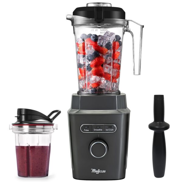 1000w High-Speed Countertop Blender- 51Oz Blender Jar, 14Oz Travel Jar, Variable Speeds