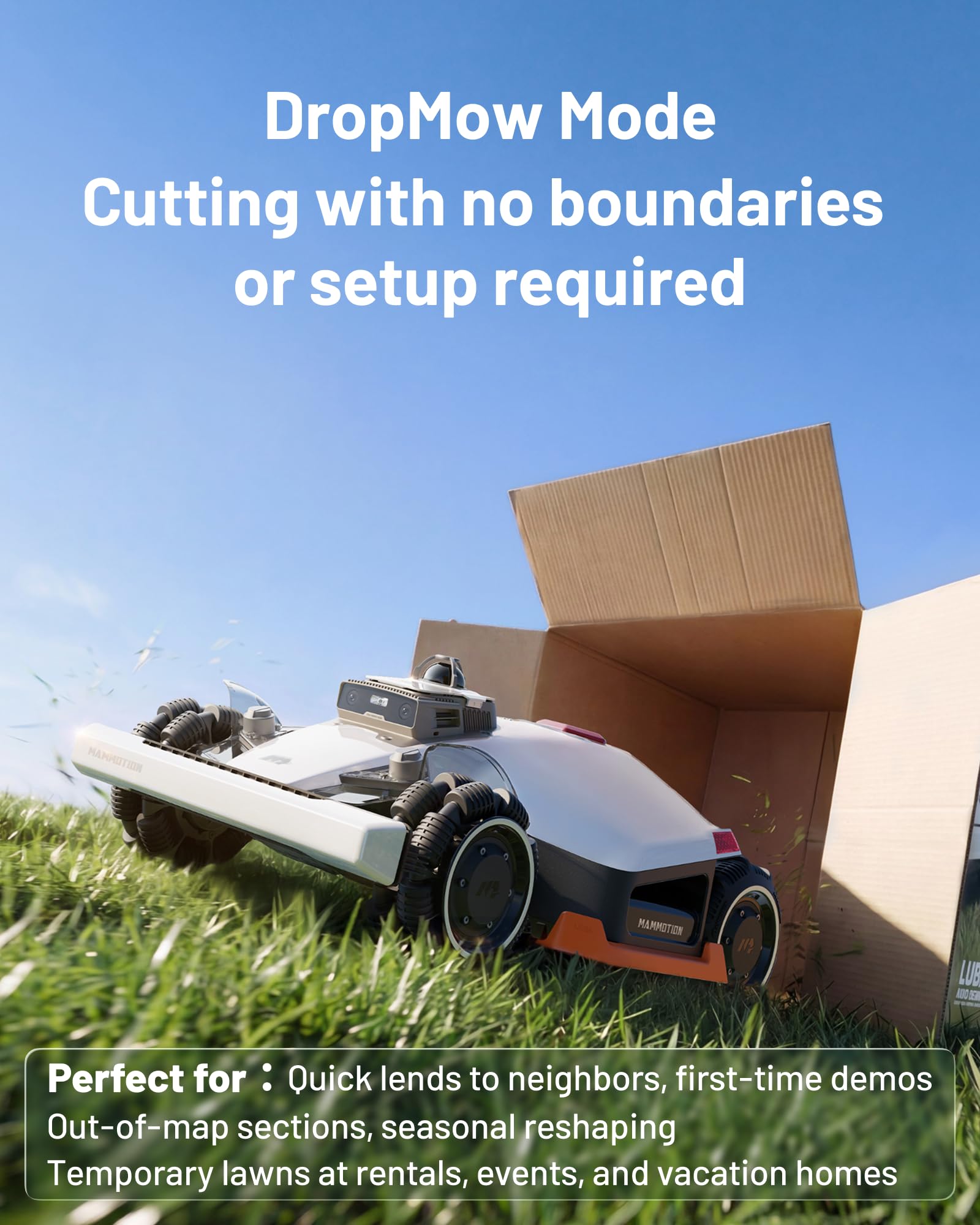 Mammotion LUBA 3 AWD 1500 Robot Lawn Mower – Wire-Free LiDAR + RTK + AI Vision, for Lawns up to 0.37 Acre