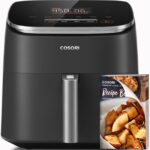 Air Fryer 9-in-1, Compact & Large 6 Qt, 5 Fan Speeds with 450F for Crispy