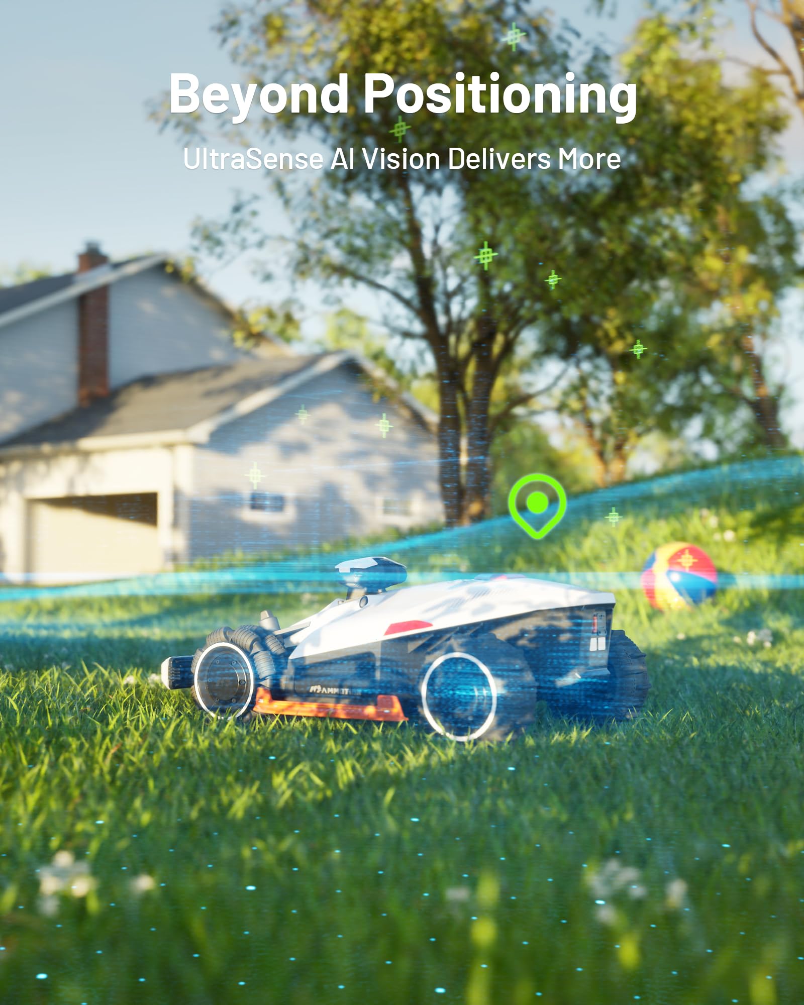 Mammotion LUBA 2 AWD 5000X Wire-Free Robot Lawn Mower – RTK + AI Vision, All-Wheel Drive, 1.25 Acre Coverage