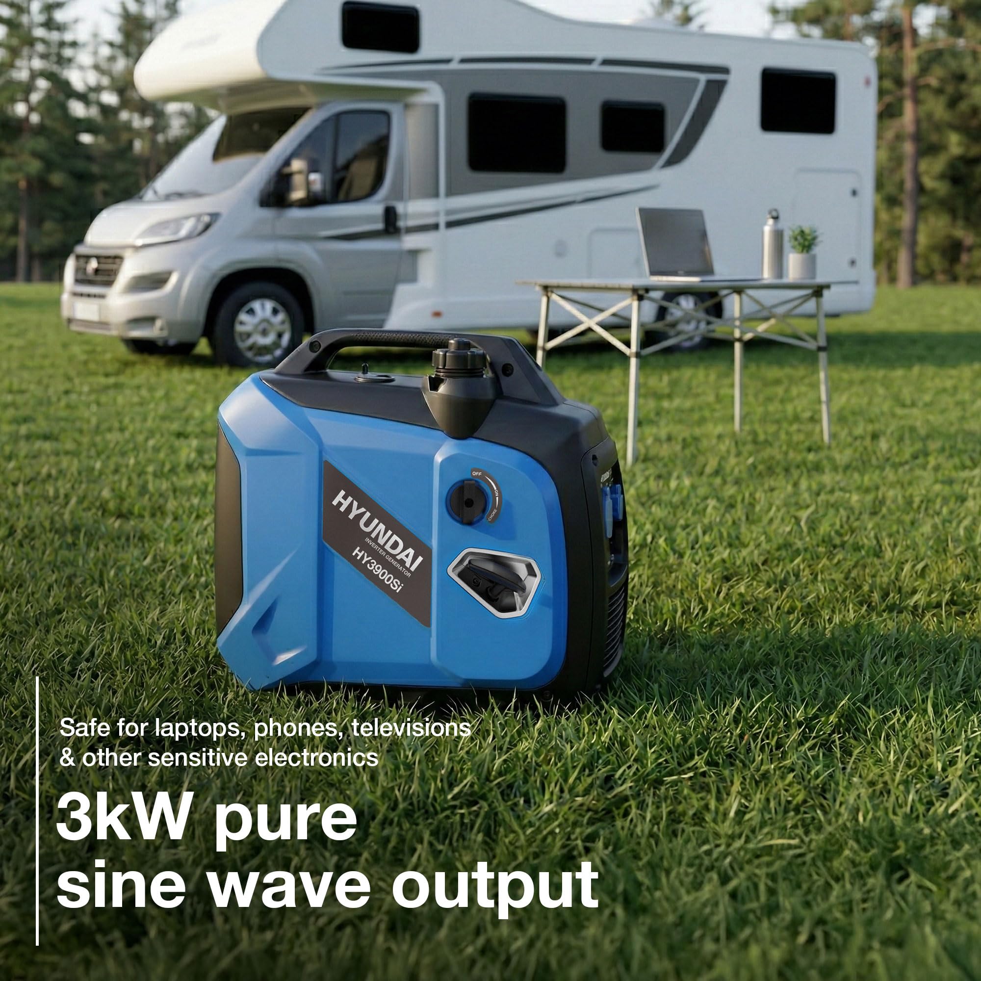 3300W Gas Inverter Generator – Quiet Portable Generator, 6 Hr Runtime