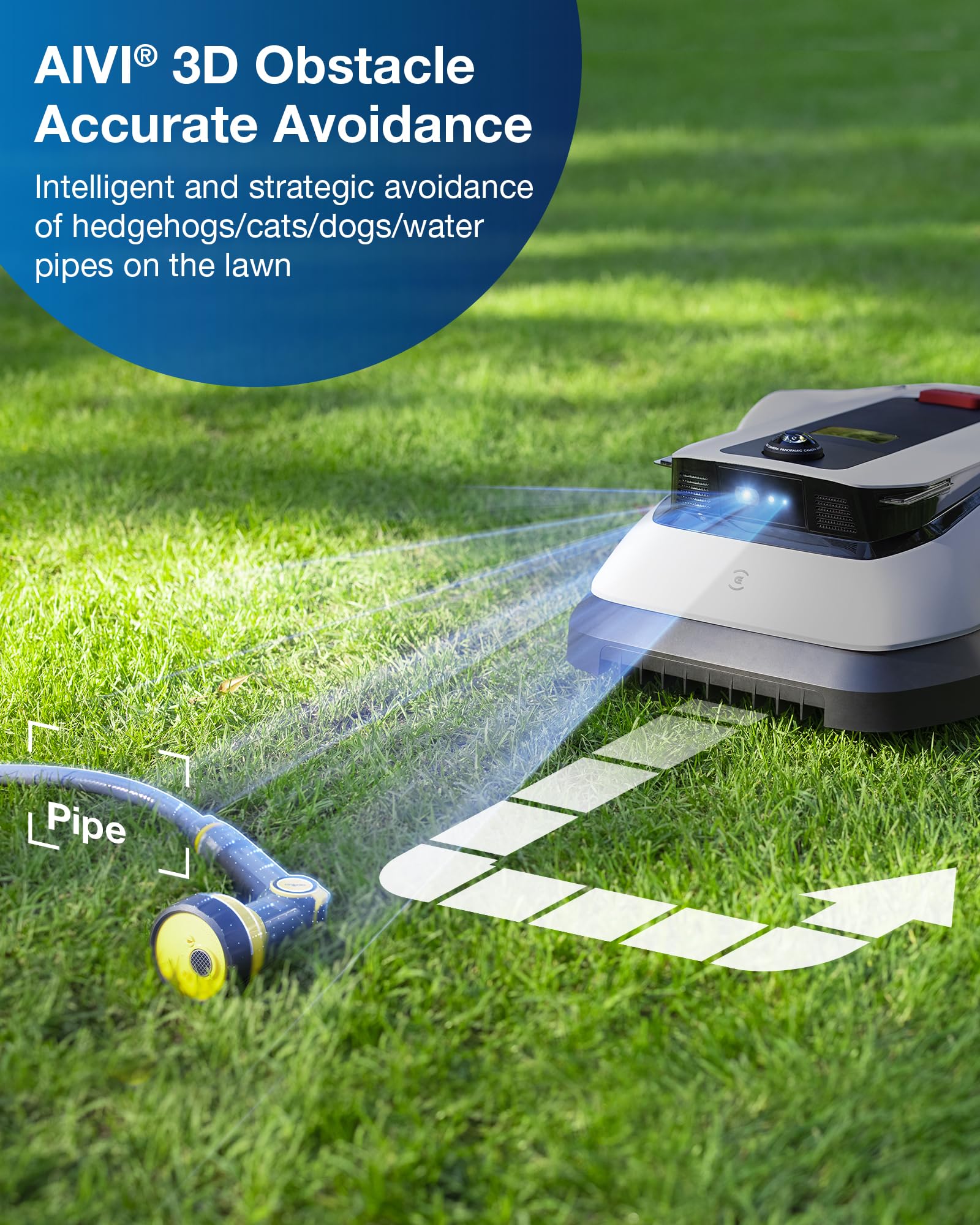 ECOVACS GOAT G1-800 Robot Lawn Mower – No Boundary Wire, 3D Obstacle Avoidance, for Lawns up to 0.2 Acre