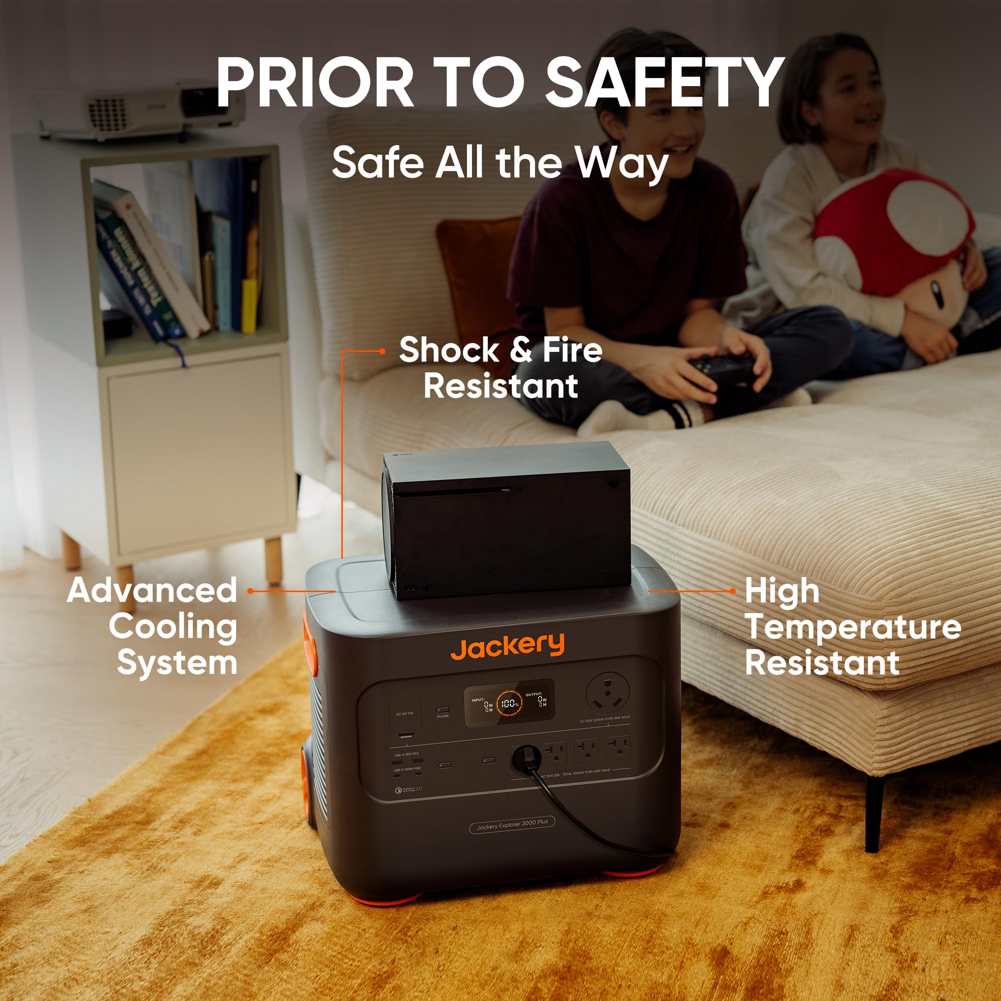 Jackery Explorer 2000 Plus Portable Power Station 2042Wh 3000W – Expandable LiFePO4 Solar Generator