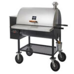 Pitts & Spitts Maverick 850 Wood Pellet Grill & Smoker with Wheel Upgrade – Stainless Steel