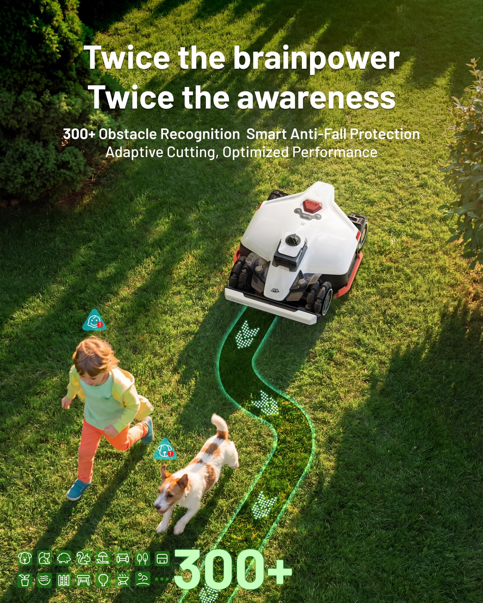 Mammotion LUBA 3 AWD 1500 Robot Lawn Mower – Wire-Free LiDAR + RTK + AI Vision, for Lawns up to 0.37 Acre