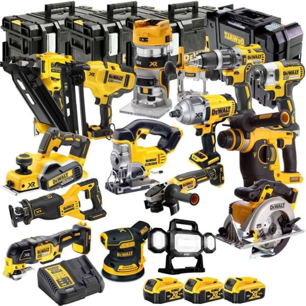 DEWALT 20V MAX XR 15 Tool Combo Kit with 3 x 5.0Ah Batteries & Charger – Brushless Cordless Tool Set (DCKT4T15B4)