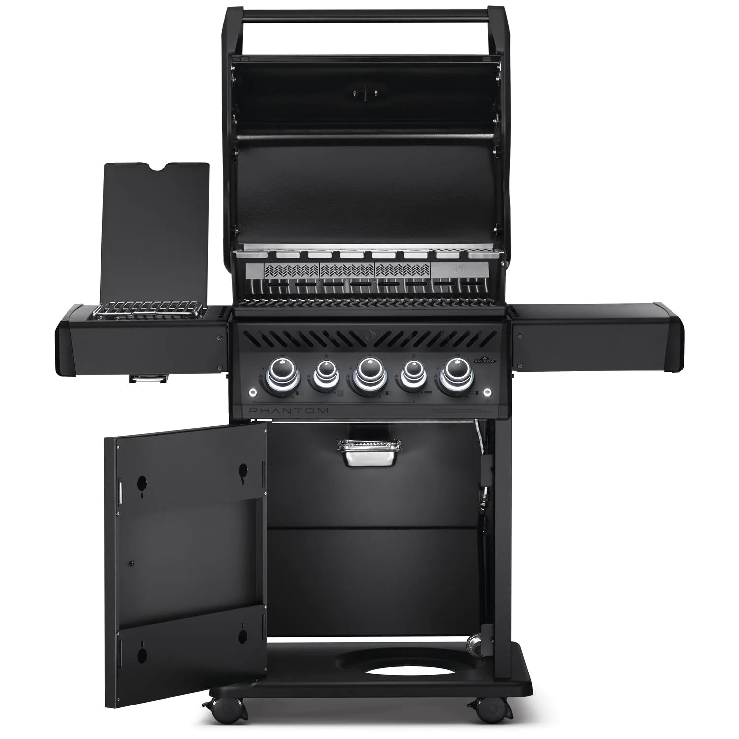Napoleon Phantom Rogue SE 425 Propane Gas Grill – Matte Black 3-Burner Grill with Infrared Side Burner