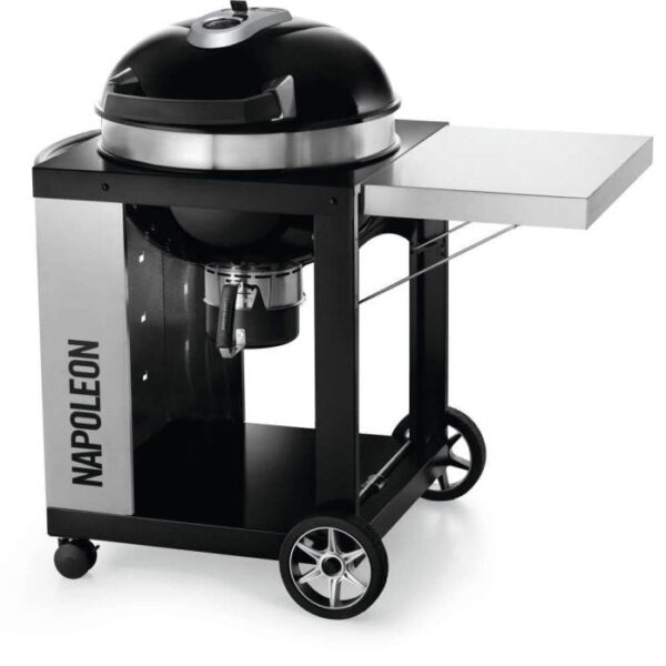 Napoleon PRO Cart 22 in Charcoal Kettle Grill β Stainless Steel Charcoal BBQ Grill with Cart