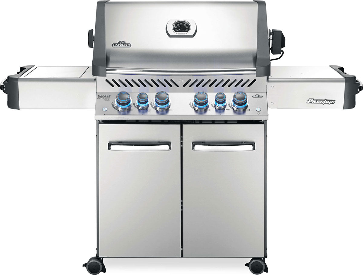 Napoleon Prestige 500 RSIB Propane Gas Grill – 4-Burner Grill with Infrared Rear & Side Burners