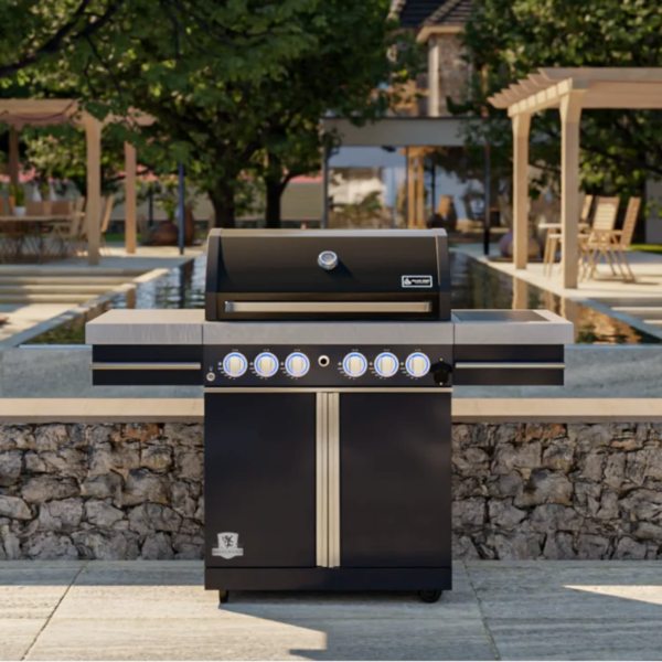 Mont Alpi Supreme 470 Carted Gas Grill – Stainless Steel 4-Burner BBQ Grill with Side Burner (S-470)
