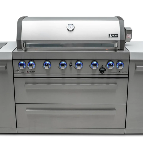 Mont Alpi 805 Deluxe Outdoor Kitchen Island – 6-Burner Stainless Steel Gas Grill (MAi805-D)