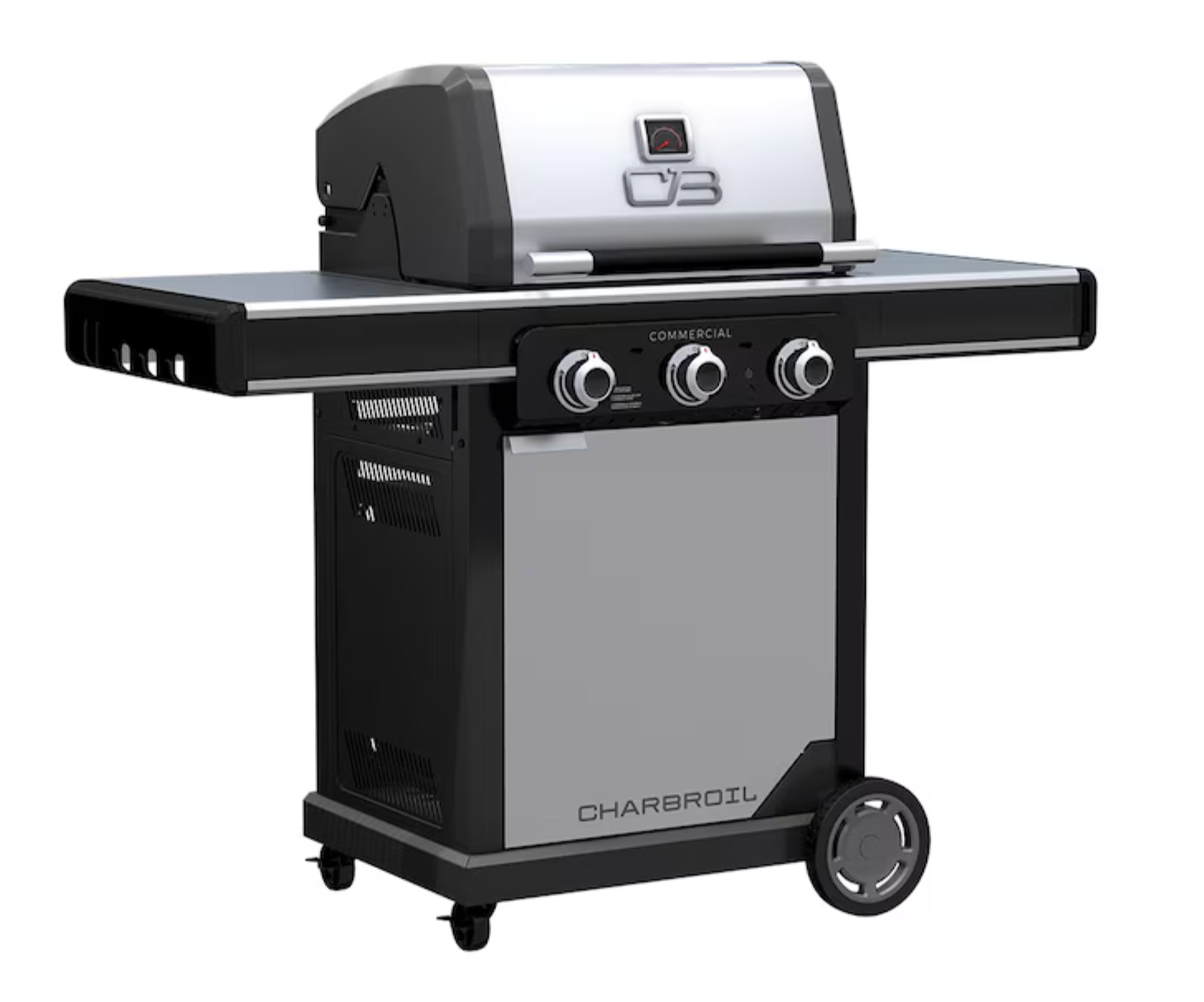 Char-Broil Commercial Series Grill & Griddle Combo – 3-Burner Infrared Gas Grill, Stainless Steel