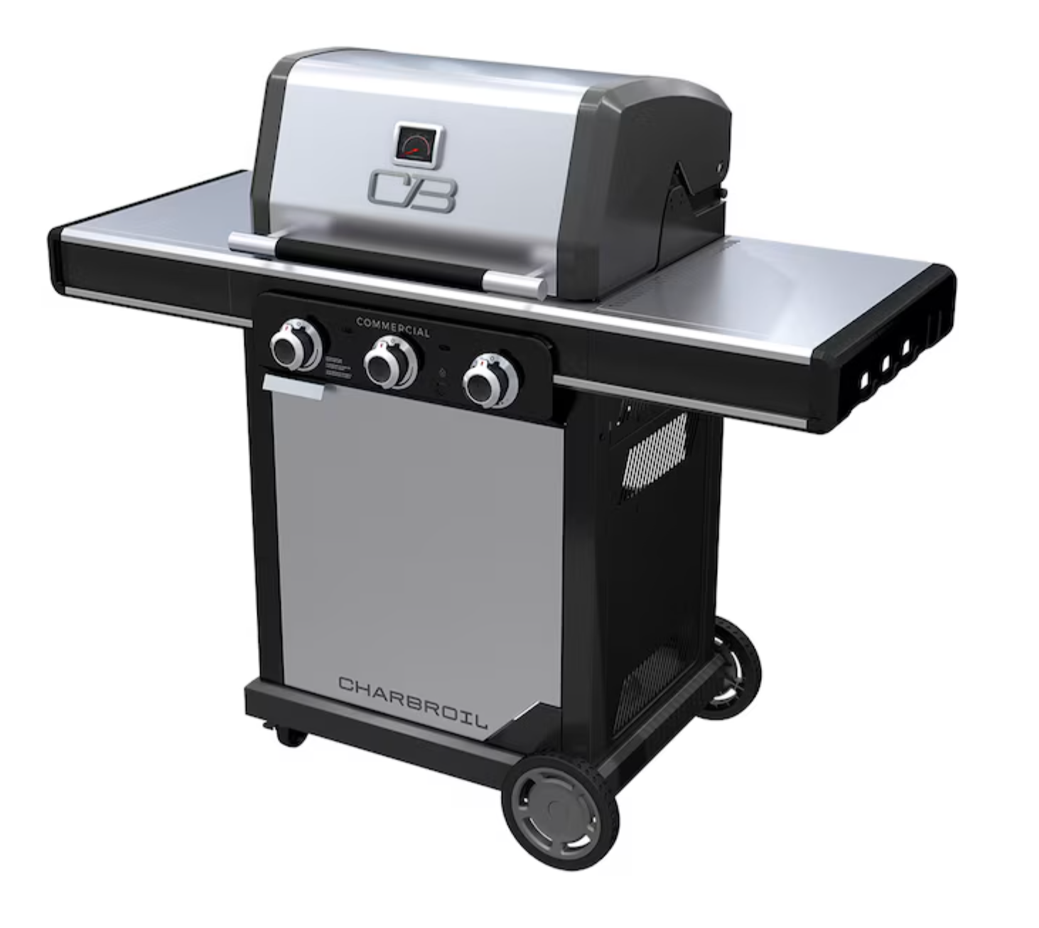Char-Broil Commercial Series Grill & Griddle Combo – 3-Burner Infrared Gas Grill, Stainless Steel