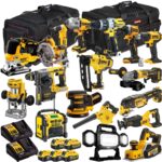 DEWALT 20V MAX XR 18 Tool Combo Kit with 5 Batteries & Charger – Cordless Power Tool Set (T4TKIT-1127)