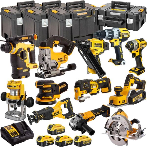DEWALT 20V MAX XR 12 Tool Combo Kit with 4 Batteries & Charger – Cordless Power Tool Set (T4TKIT-1331)