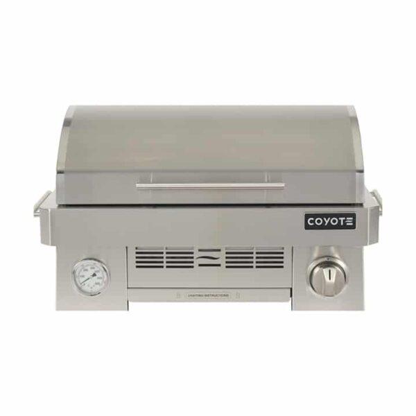 Coyote 25 in Portable Gas Grill – Stainless Steel Tabletop BBQ Grill