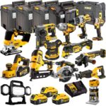 DEWALT 20V MAX XR 14 Tool Combo Kit with 3 x 5.0Ah Batteries – Brushless Drill, Impact Driver & Wrench (DEWKIT27)