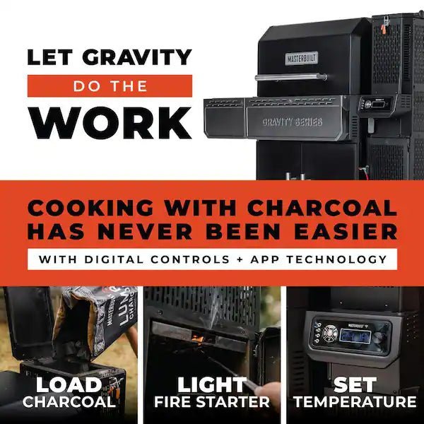 Masterbuilt Gravity Series 1150 Charcoal Grill & Smoker Starter Pack – Digital Gravity Fed BBQ