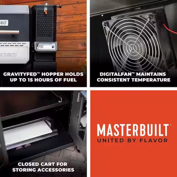 Masterbuilt Gravity Series 1150 Charcoal Grill & Smoker Starter Pack – Digital Gravity Fed BBQ