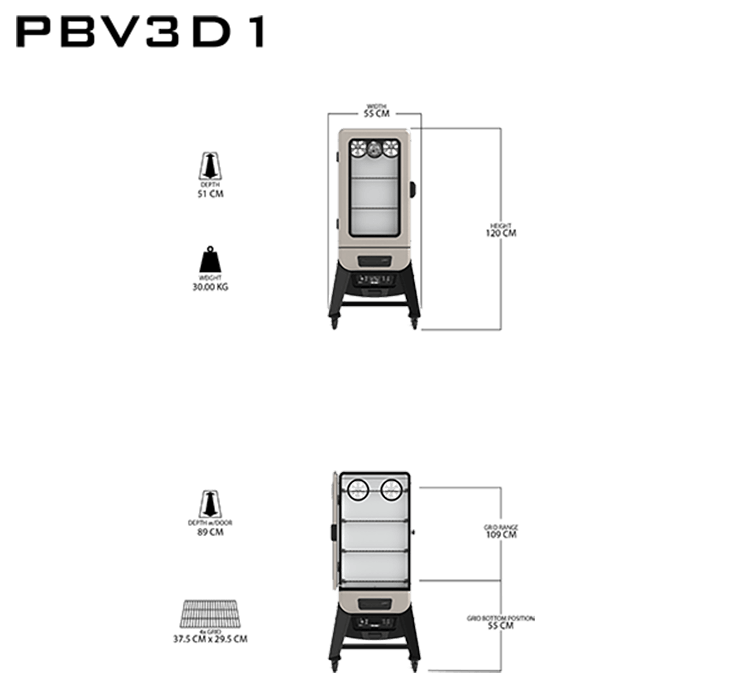 Pit Boss PBV3D1 Digital Electric Vertical Smoker – 3 Rack Outdoor Electric BBQ Smoker (10600)