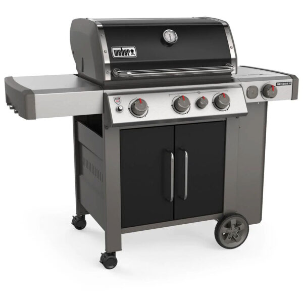 Weber Genesis E-335 3-Burner Propane Gas Grill with Sear Zone & Side Burner – Black