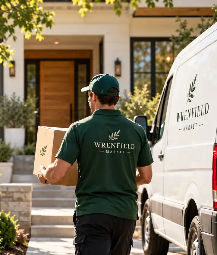 Braventon order being delivered to a customer's front door